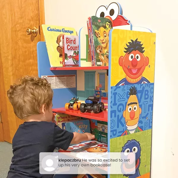 Delta Children Wooden Playhouse 4-Shelf Bookcase for Kids, Frozen II