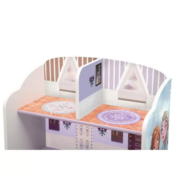 Delta Children Wooden Playhouse 4-Shelf Bookcase for Kids, Frozen II