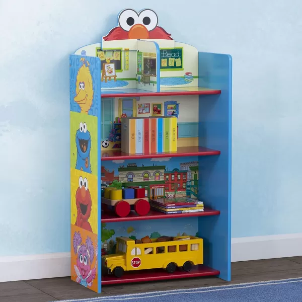 Delta Children Wooden Playhouse 4-Shelf Bookcase for Kids, Frozen II