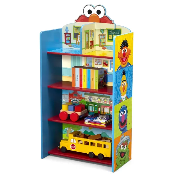 Delta Children Wooden Playhouse 4-Shelf Bookcase for Kids, Frozen II