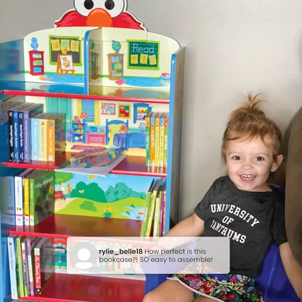 Delta Children Wooden Playhouse 4-Shelf Bookcase for Kids, Frozen II