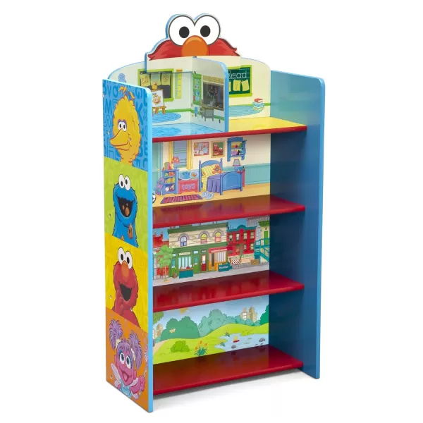 Delta Children Wooden Playhouse 4-Shelf Bookcase for Kids, Frozen II
