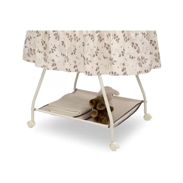 Deluxe Sweet Beginnings Bedside Bassinet - Portable Crib with Lights and Sounds, Falling Leaves