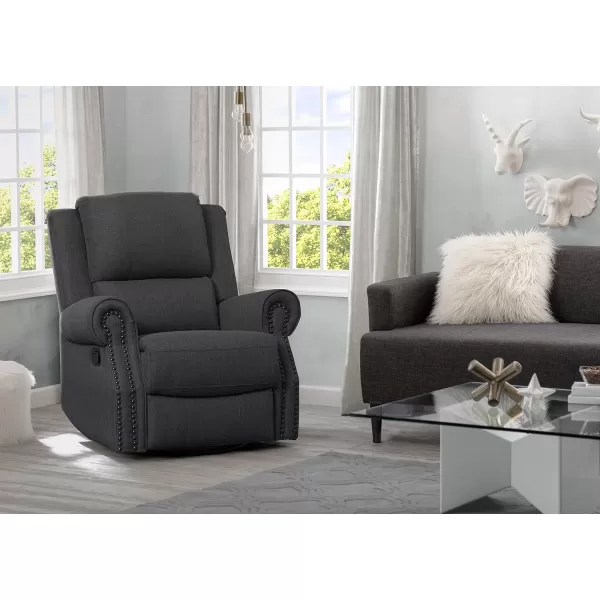 Denham Recliner Glider Swivel Chair, Adult, Wood, Blush