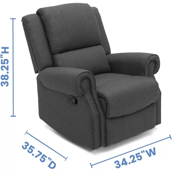 Denham Recliner Glider Swivel Chair, Adult, Wood, Blush