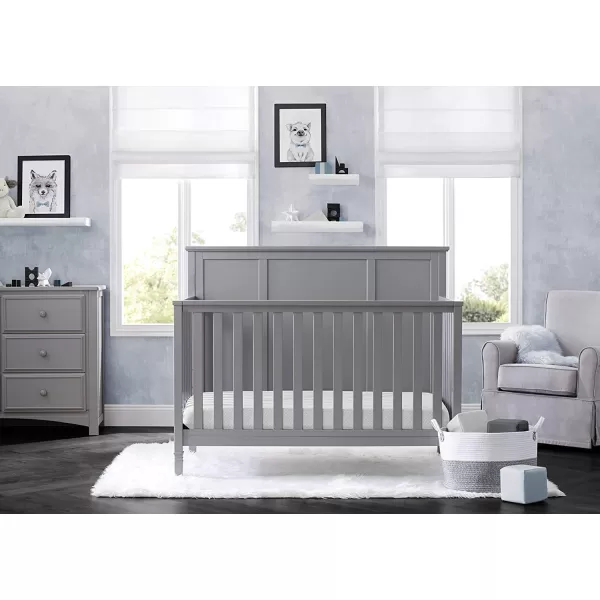 Easton 4-in-1 Convertible Baby Crib, Greenguard Gold Certified, Grey