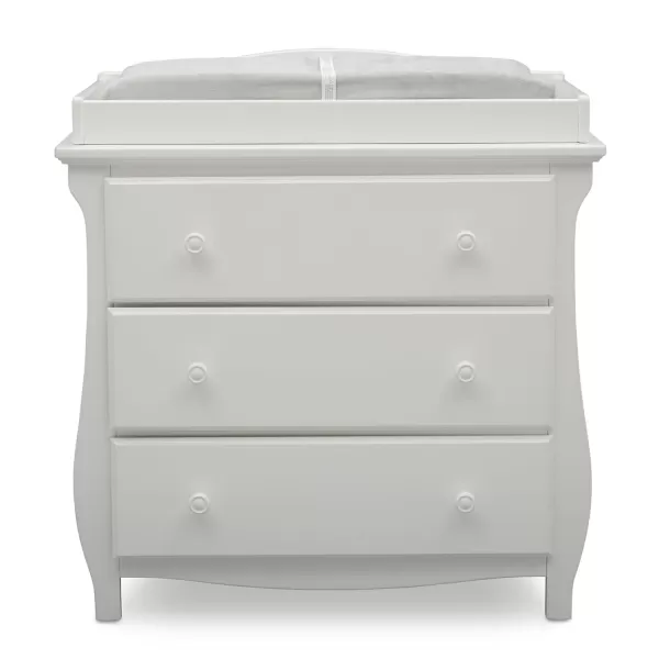 Lancaster 3 Drawer Dresser with Changing Top, Greenguard Gold Certified, Bianca White