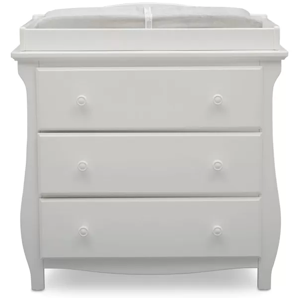 Lancaster 3 Drawer Dresser with Changing Top, Greenguard Gold Certified, Bianca White