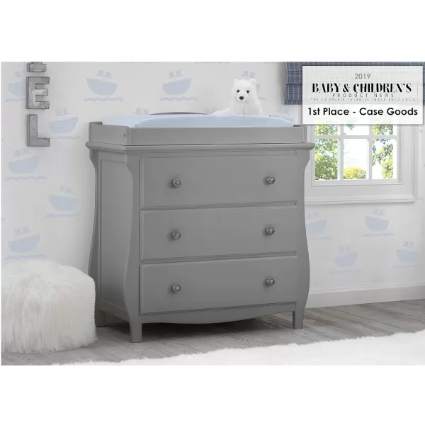 Lancaster 3 Drawer Dresser with Changing Top, Greenguard Gold Certified, Bianca White