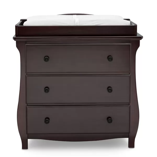 Lancaster 3 Drawer Dresser with Changing Top, Greenguard Gold Certified, Bianca White