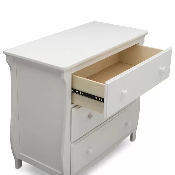 Lancaster 3 Drawer Dresser with Changing Top, Greenguard Gold Certified, Bianca White