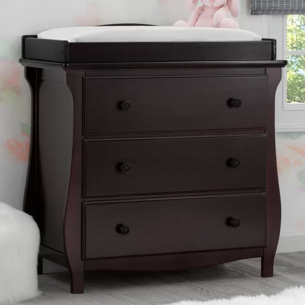 Lancaster 3 Drawer Dresser with Changing Top, Greenguard Gold Certified, Bianca White