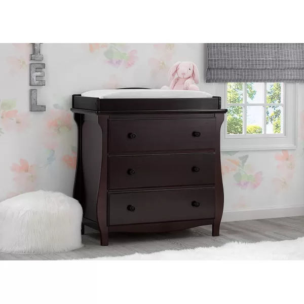 Lancaster 3 Drawer Dresser with Changing Top, Greenguard Gold Certified, Bianca White