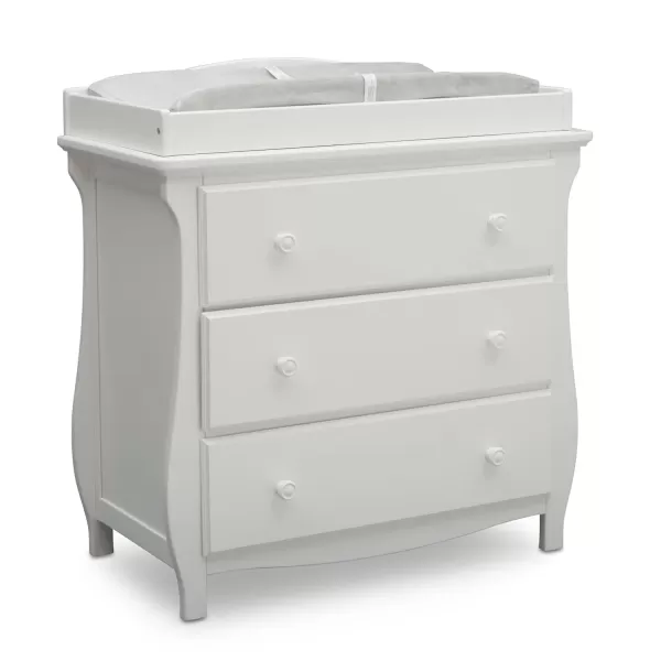 Lancaster 3 Drawer Dresser with Changing Top, Greenguard Gold Certified, Bianca White