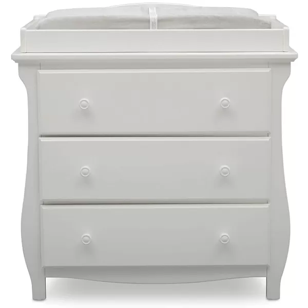 Lancaster 3 Drawer Dresser with Changing Top, Greenguard Gold Certified, Bianca White