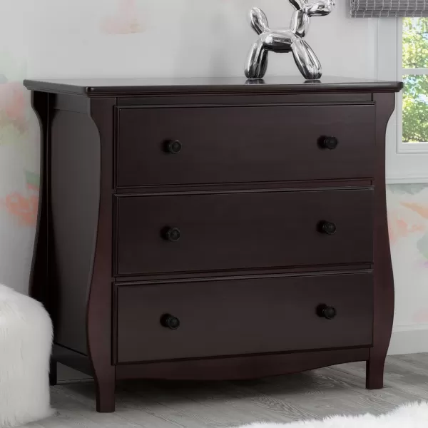Lancaster 3 Drawer Dresser with Changing Top, Greenguard Gold Certified, Bianca White