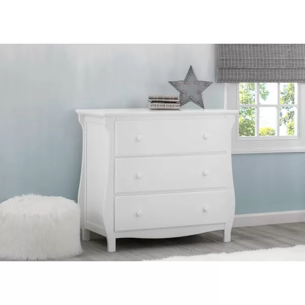 Lancaster 3 Drawer Dresser with Changing Top, Greenguard Gold Certified, Bianca White