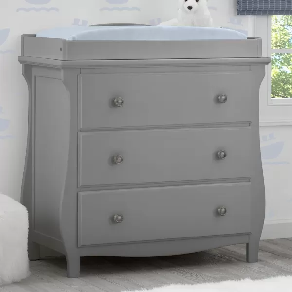 Lancaster 3 Drawer Dresser with Changing Top, Greenguard Gold Certified, Bianca White