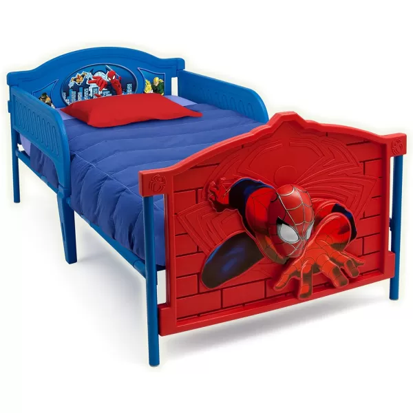 Marvel Spider-Man Plastic 3D-Footboard Twin Bed by Delta Children