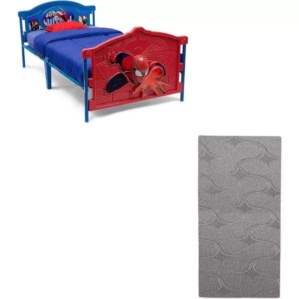 Marvel Spider-Man Plastic 3D-Footboard Twin Bed by Delta Children