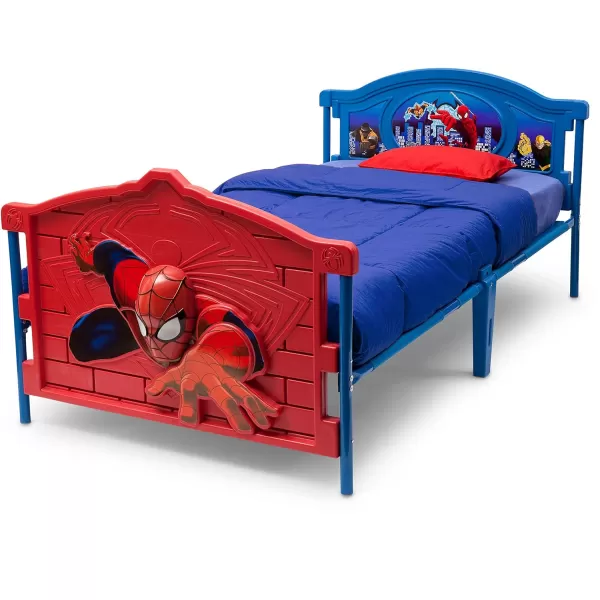 Marvel Spider-Man Plastic 3D-Footboard Twin Bed by Delta Children