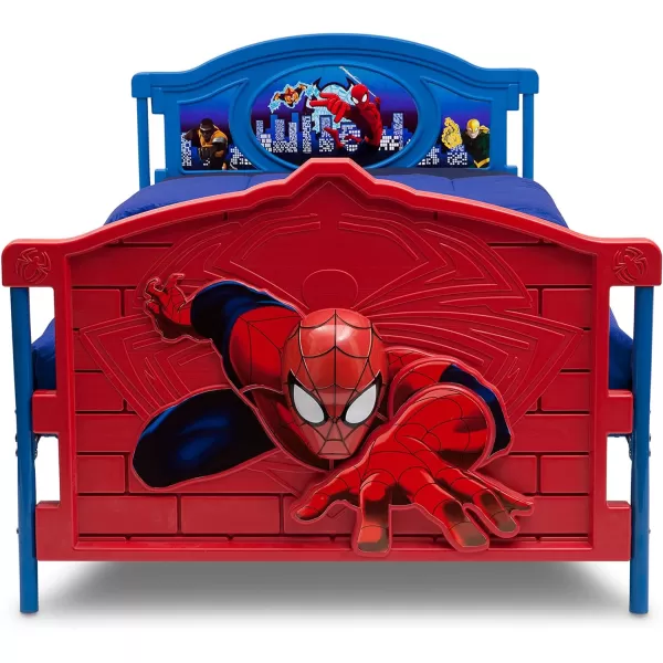 Marvel Spider-Man Plastic 3D-Footboard Twin Bed by Delta Children