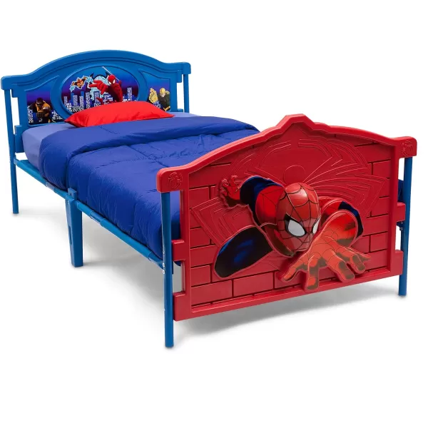 Marvel Spider-Man Plastic 3D-Footboard Twin Bed by Delta Children