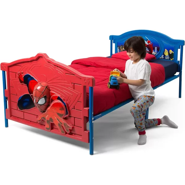 Marvel Spider-Man Plastic 3D-Footboard Twin Bed by Delta Children