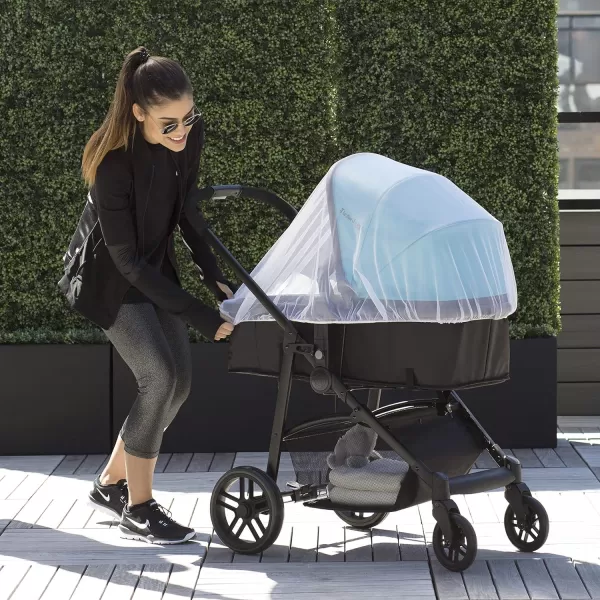Mosquito Net for Strollers &amp; Joggers Plus Pack n' Plays. Breathable with Elastic Netting for Easy fit, Delta Children, White