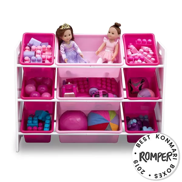 MySize 9 Bin Plastic Toy Organizer, Greenguard Gold Certified, Bianca White