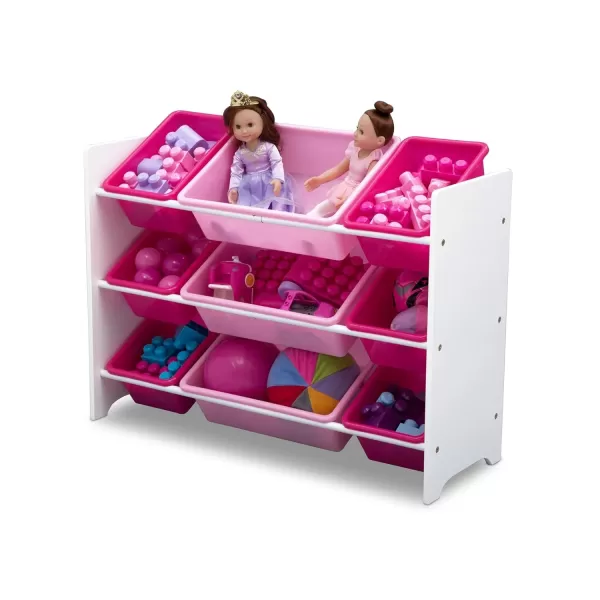 MySize 9 Bin Plastic Toy Organizer, Greenguard Gold Certified, Bianca White