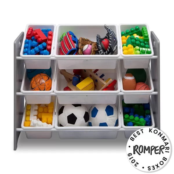 MySize 9 Bin Plastic Toy Organizer, Greenguard Gold Certified, Bianca White