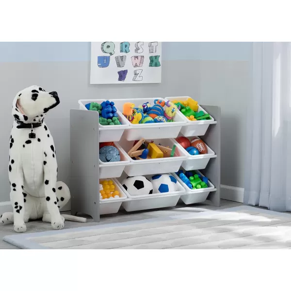 MySize 9 Bin Plastic Toy Organizer, Greenguard Gold Certified, Bianca White