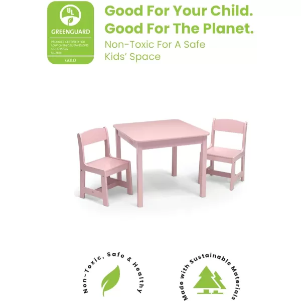 MySize Kids Wood Table and Chair Set , Deep Blue