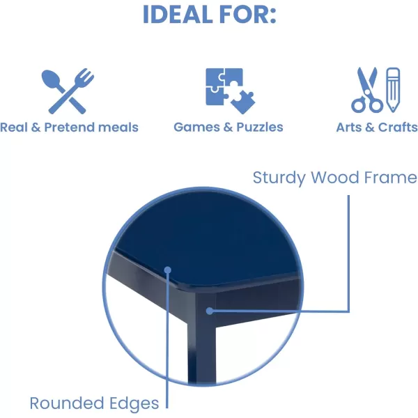 MySize Kids Wood Table and Chair Set , Deep Blue