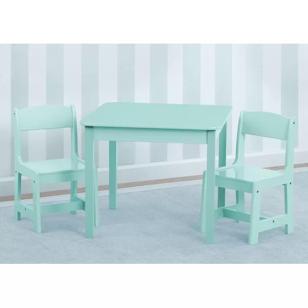 MySize Kids Wood Table and Chair Set , Deep Blue