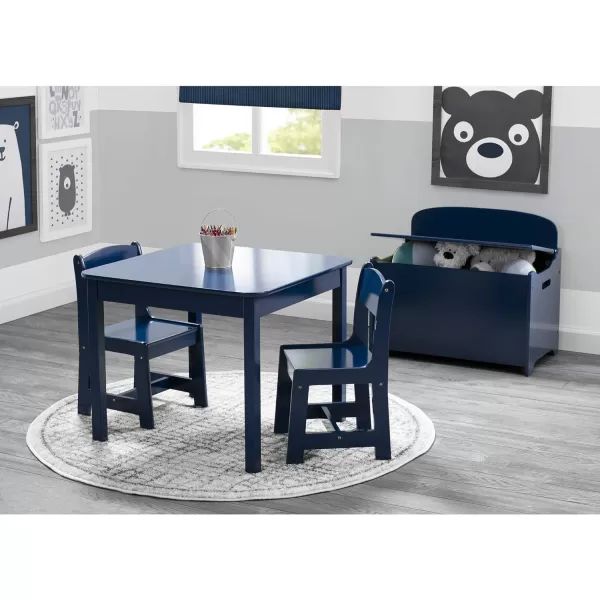 MySize Kids Wood Table and Chair Set , Deep Blue
