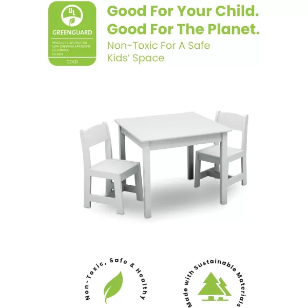 MySize Kids Wood Table and Chair Set , Deep Blue