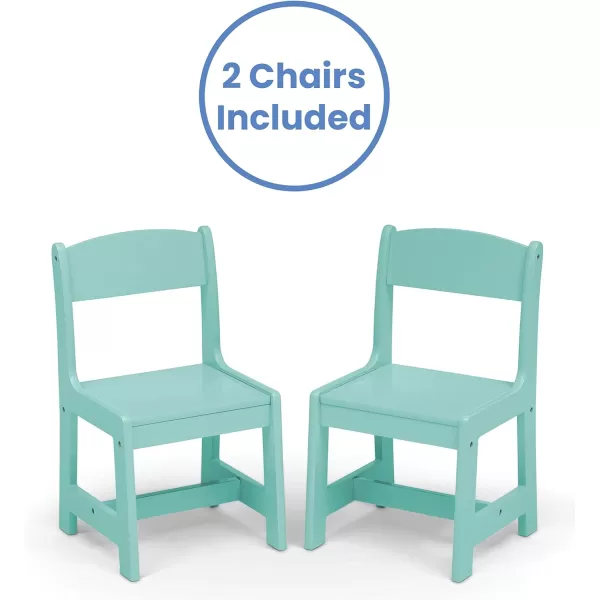 MySize Kids Wood Table and Chair Set , Deep Blue