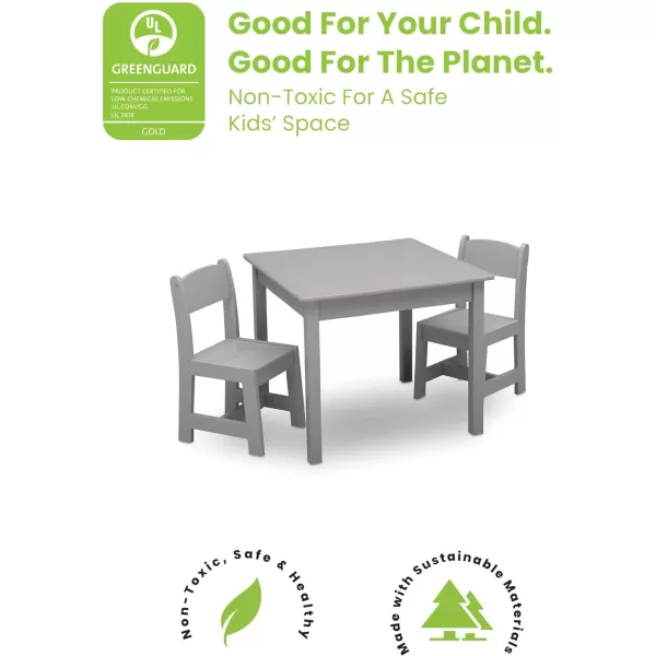 MySize Kids Wood Table and Chair Set , Deep Blue