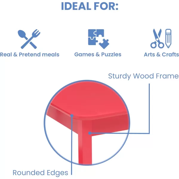 MySize Kids Wood Table and Chair Set , Deep Blue