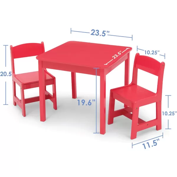 MySize Kids Wood Table and Chair Set , Deep Blue