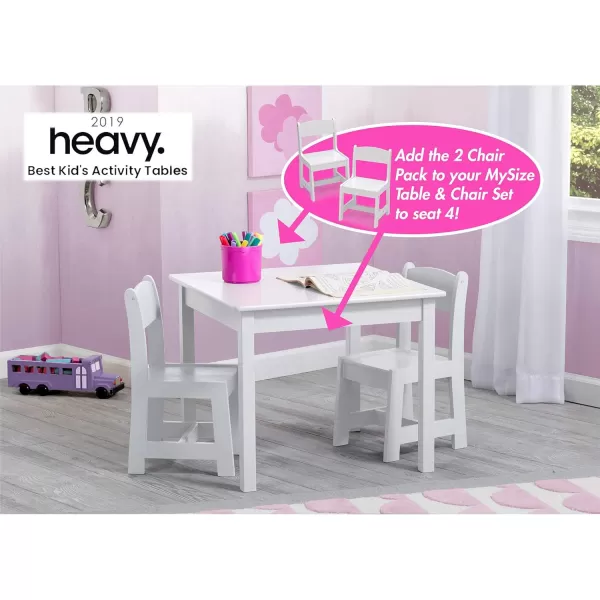 MySize Kids Wood Table and Chair Set , Deep Blue
