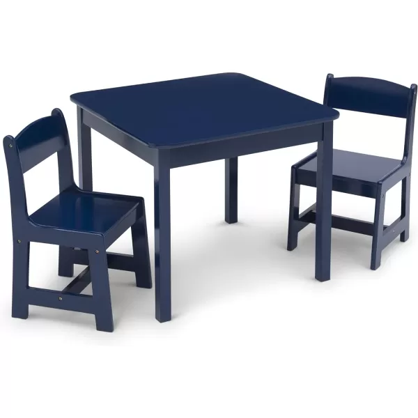 MySize Kids Wood Table and Chair Set , Deep Blue