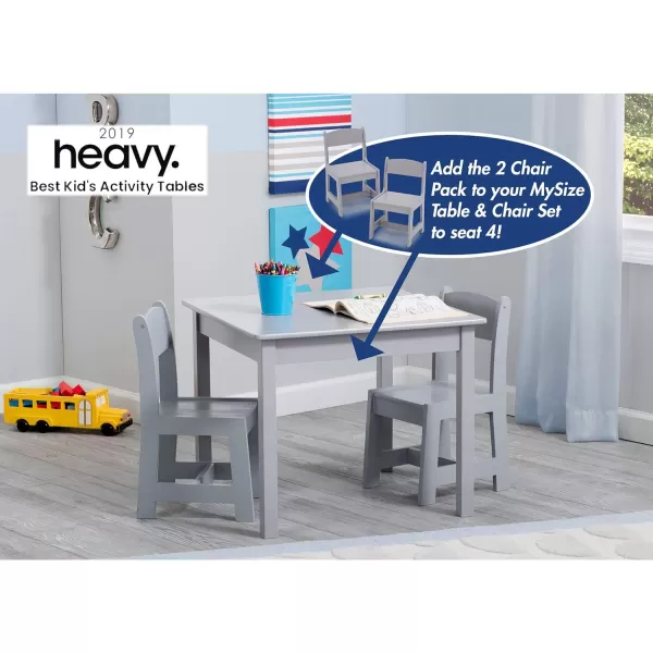 MySize Kids Wood Table and Chair Set , Deep Blue