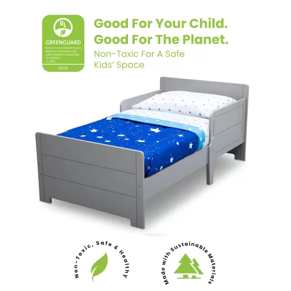 MySize Wood Toddler Bed - Greenguard Gold Certified, Grey