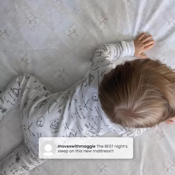 Serta Tranquility Eco Firm 2-Stage 6" Premium Baby Crib Mattress &amp; Toddler Mattress - Waterproof - GREENGUARD Gold Certified - 50 Year Warranty - Made in USA,White