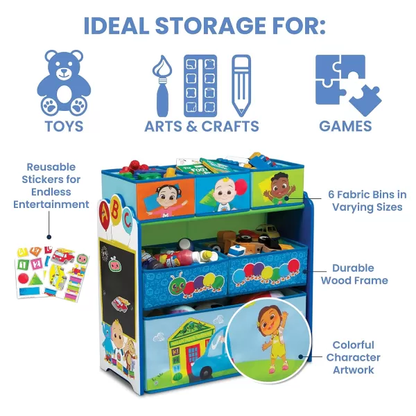 Sesame Street 6 Bin Design and Store Toy Organizer by Delta Children