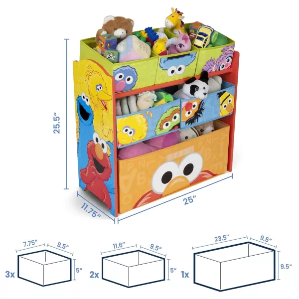 Sesame Street 6 Bin Design and Store Toy Organizer by Delta Children