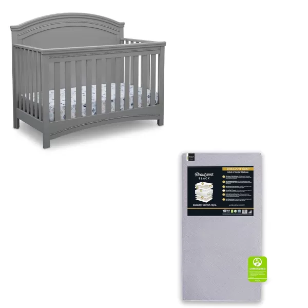 Simmons Kids SlumberTime Emma Convertible Crib N More, Grey
